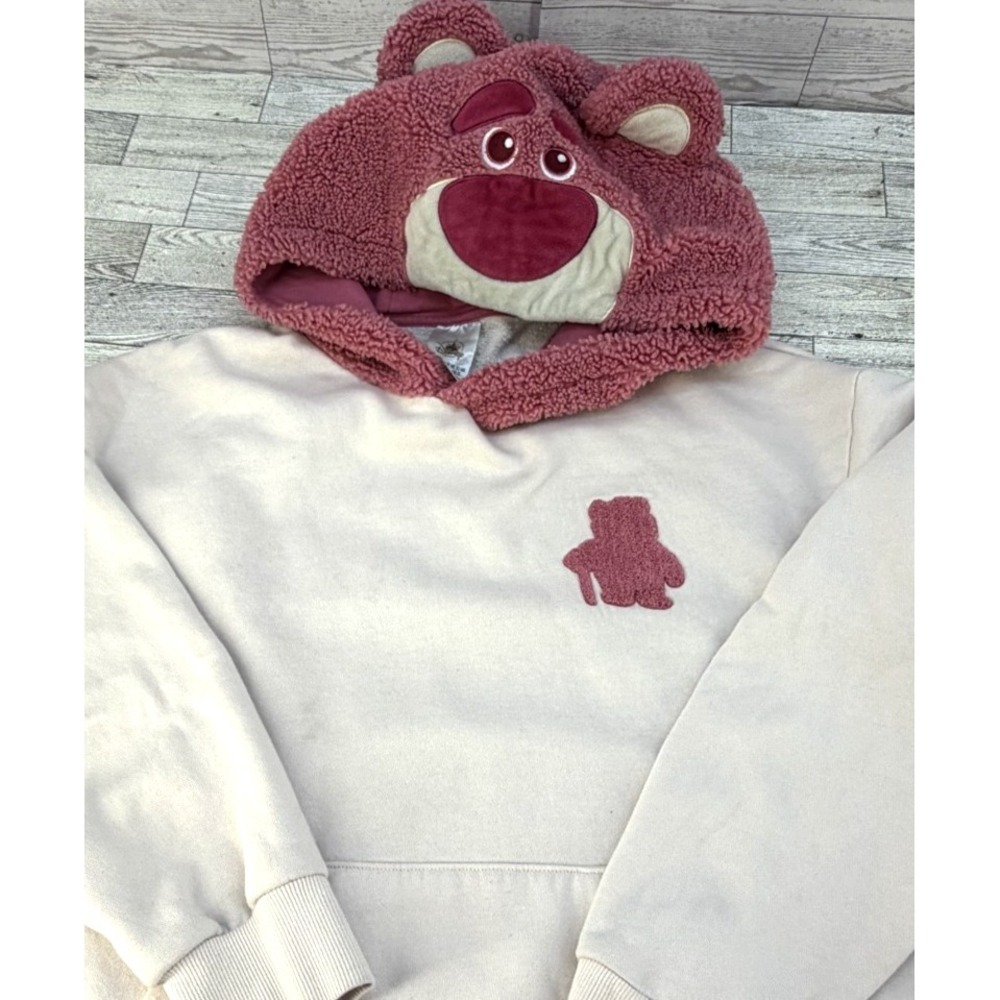 Disney Parks Lotso Bear Sherpa Hoodie Pixar Toy Story Unisex Character Size M/L